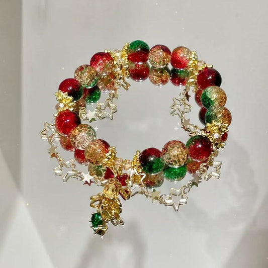 Christmas Alloy Bracelet With Elegant Bow Design