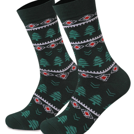 Christmas Mid Calf Cotton Sweat Absorbent Socks
