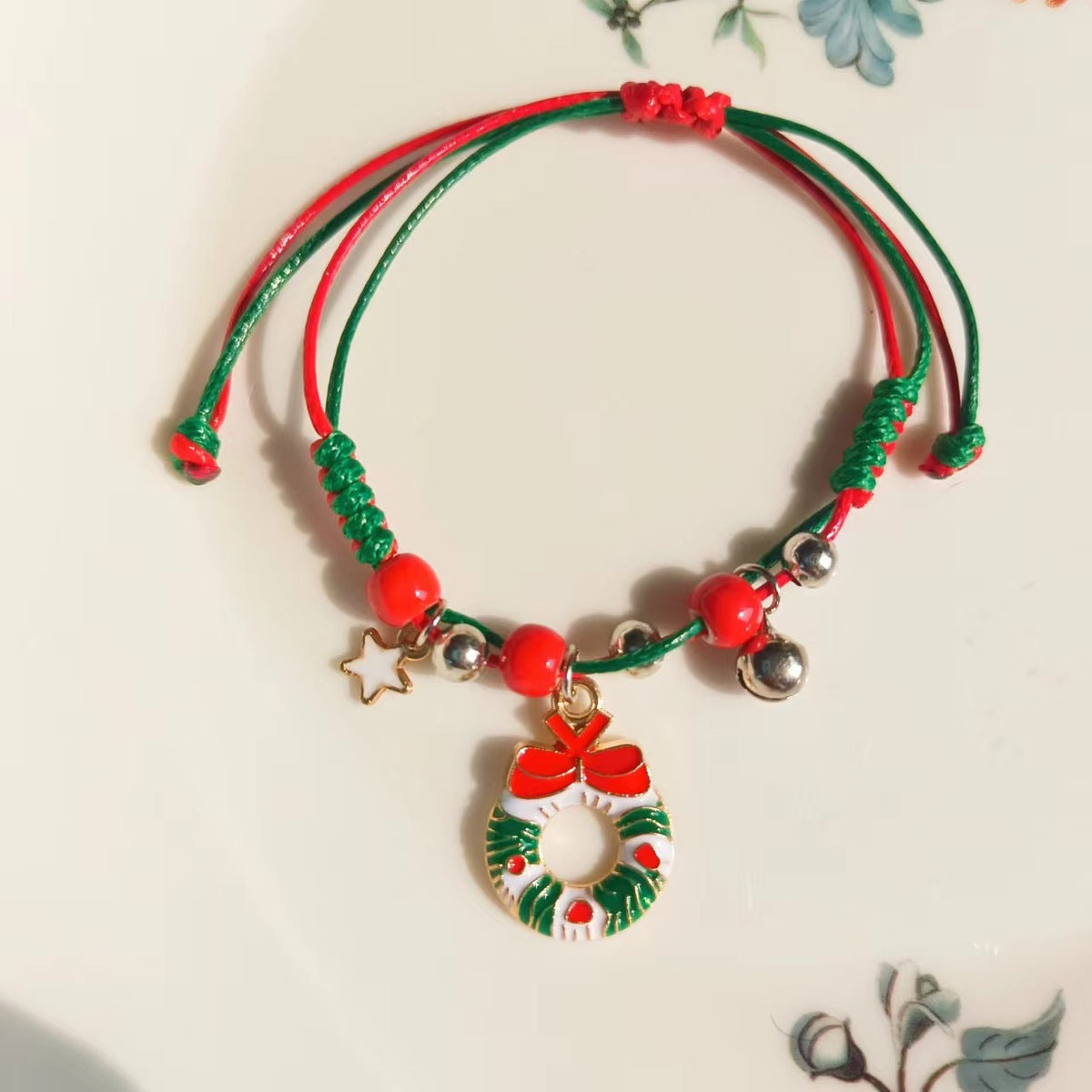 Christmas Woven Alloy Bracelet With Cartoon Style