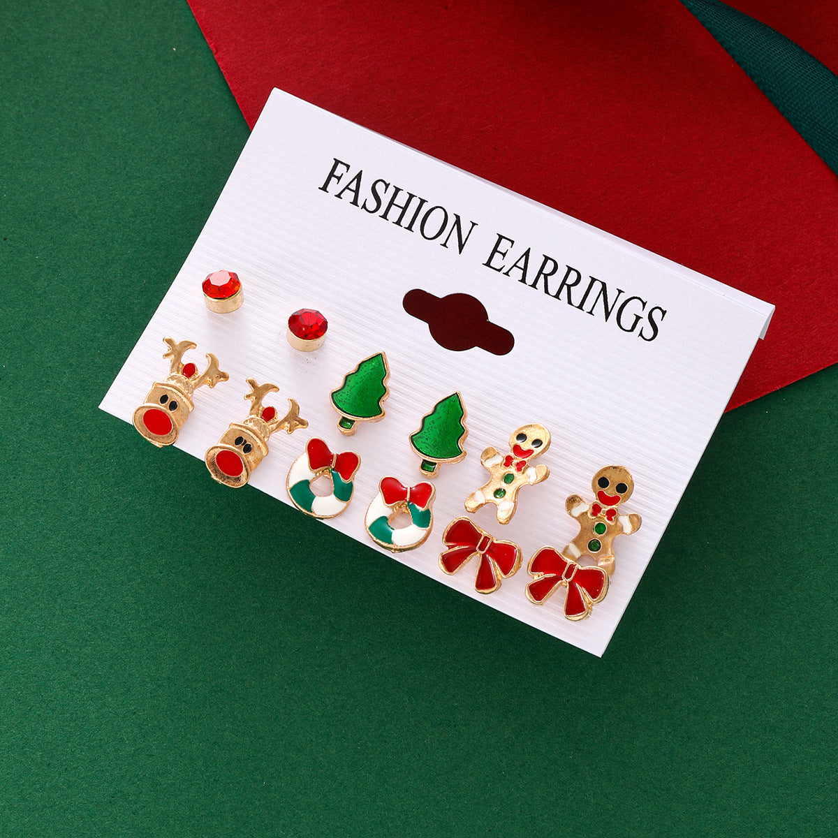 Christmas Zinc Alloy Snowflake Bell Earrings