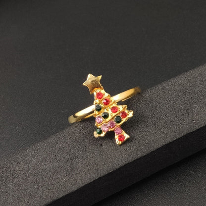 Christmas Cartoon Animal Alloy Rings For Women