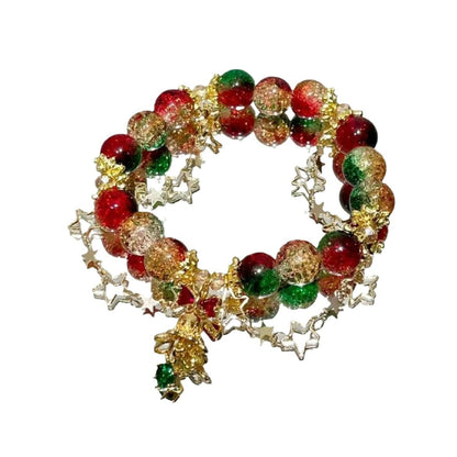 Christmas Alloy Bracelet With Elegant Bow Design