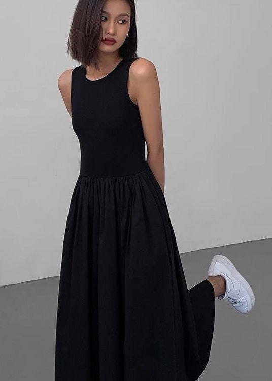 Flowy Maxi Dress White Sleeveless Lightweight Fabric