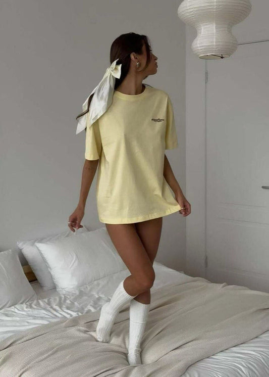 Relaxed Fit Cotton Tee With Minimalist Print