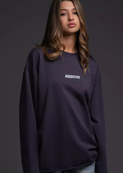 Oversized Cotton Long Sleeve Tee Cream