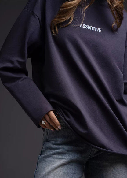 Oversized Cotton Long Sleeve Tee Cream