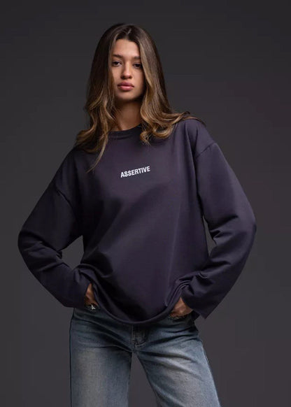 Oversized Cotton Long Sleeve Tee Cream