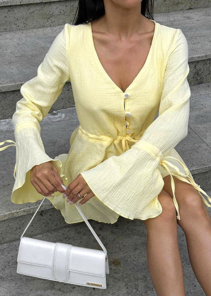 Ruffle Sleeve Mini Romper Lightweight Cotton