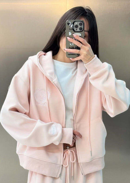 Cotton Blend Hoodie And Wide Leg Lounge Set