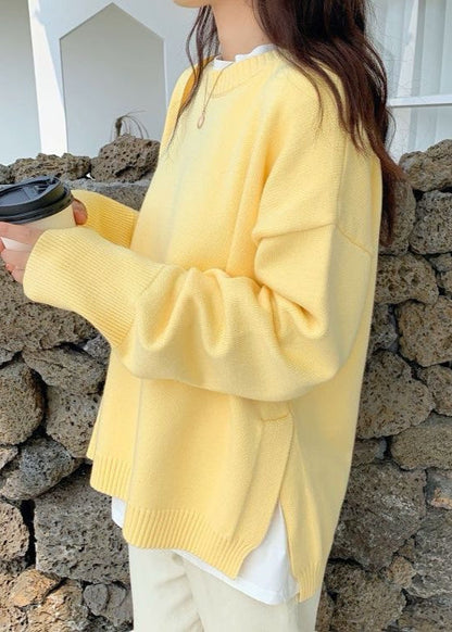 Soft Knit Crewneck Pullover With Ribbed Details