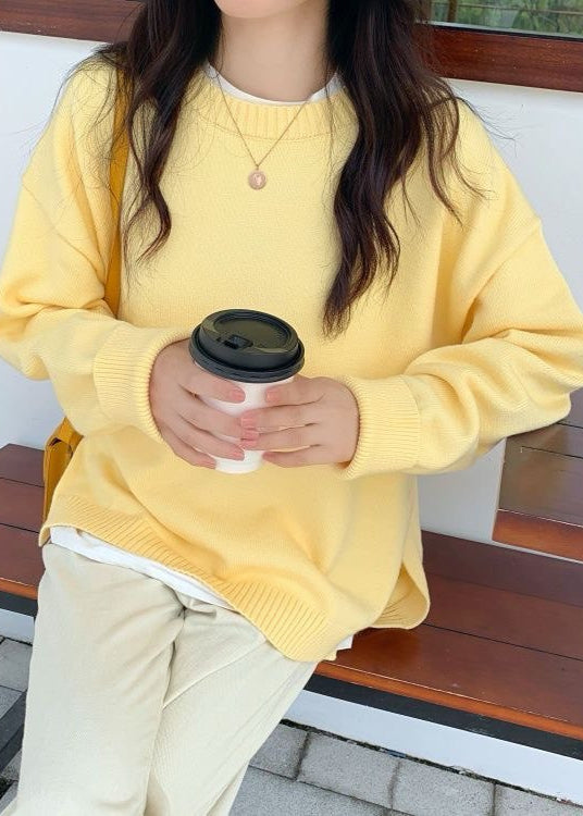 Soft Knit Crewneck Pullover With Ribbed Details