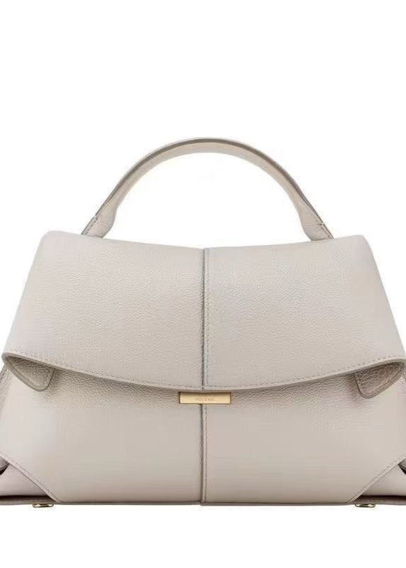 Structured Top Handle Bag Pebbled Faux Leather