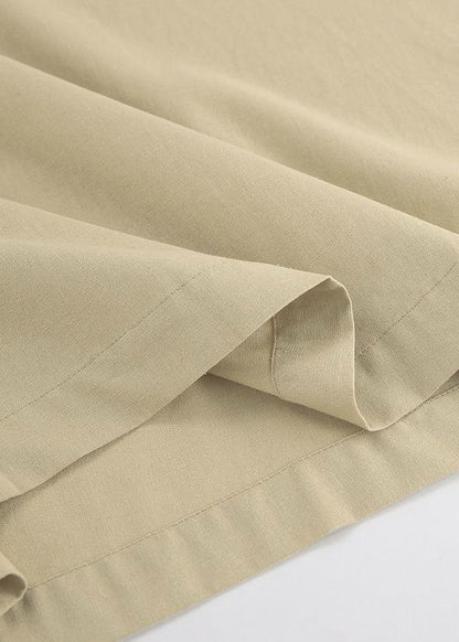 Backless Halter Maxi Dress Cotton Linen Blend