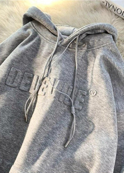 Oversized Cotton Blend Hoodie Streetwear Fit