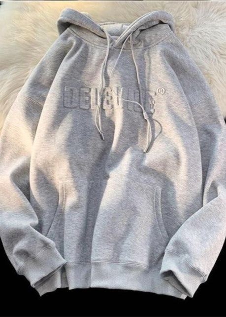 Oversized Cotton Blend Hoodie Streetwear Fit