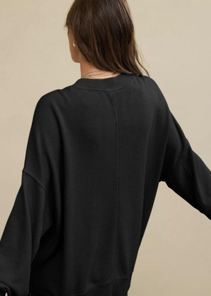 Relaxed Fit Cotton Blend Crewneck Sweatshirt