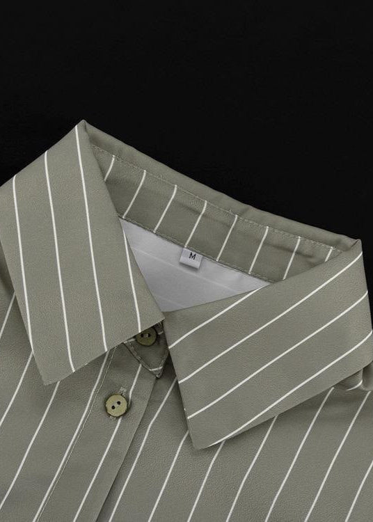 Two Piece Gray Pinstripe Lounge Set