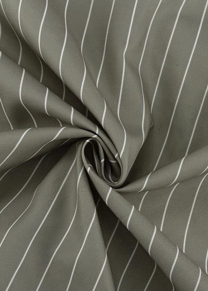 Two Piece Gray Pinstripe Lounge Set
