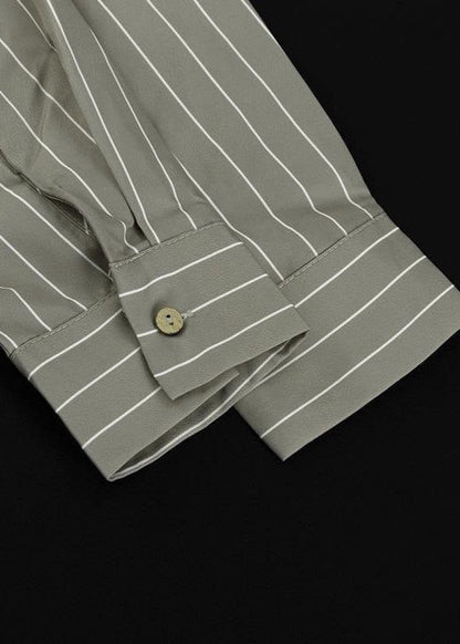 Two Piece Gray Pinstripe Lounge Set