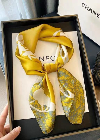 Square Satin Scarf Bold Floral Print