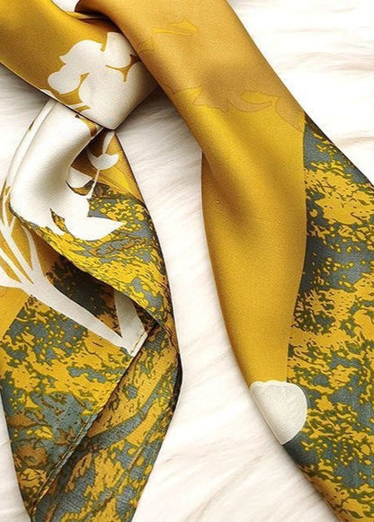 Square Satin Scarf Bold Floral Print
