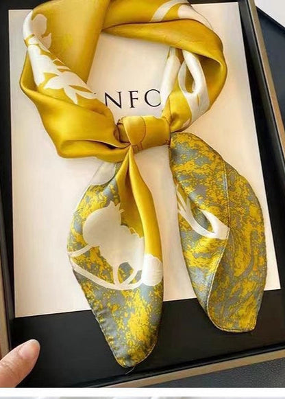 Square Satin Scarf Bold Floral Print