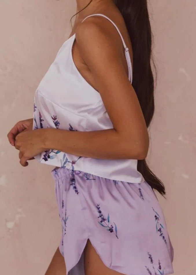 Polyester Two Piece Camisole And Shorts Set