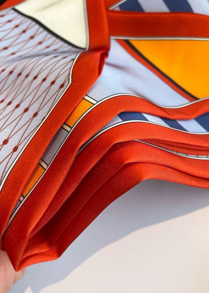 Silk Twilly Scarf with Horse Print Design