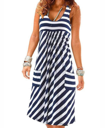 Pollina Striped Dress /Plus Size/