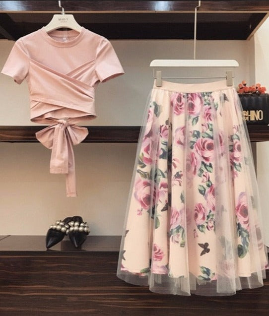 Monica T-Shirt & Skirt Set
