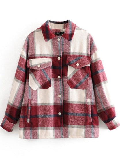 Wool Plaid Overshirt