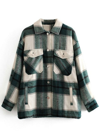 Wool Plaid Overshirt