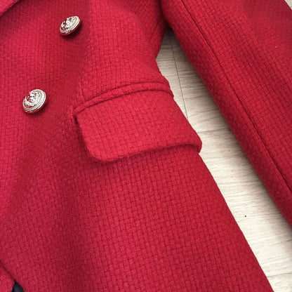 Double Breasted Tweed Blazer