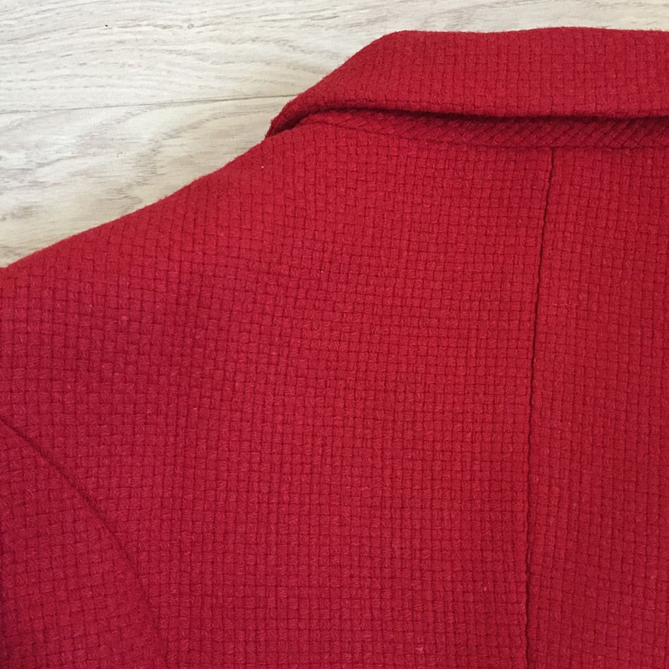 Double Breasted Tweed Blazer