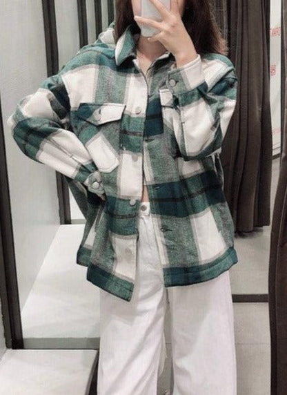 Wool Plaid Overshirt