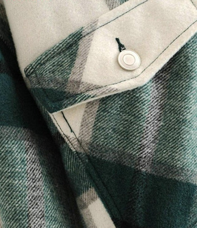 Wool Plaid Overshirt