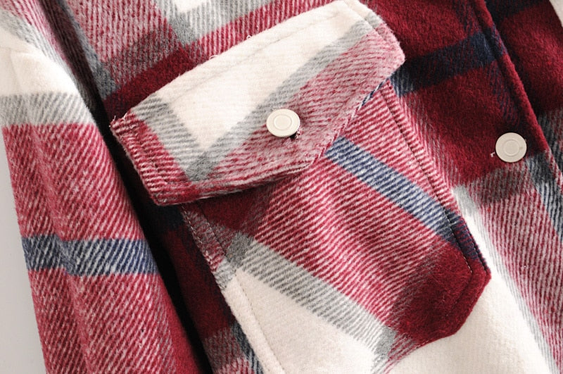 Wool Plaid Overshirt