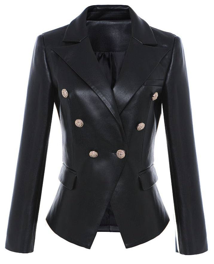 Tonia Leather Blazer