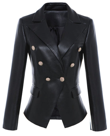 Tonia Leather Blazer