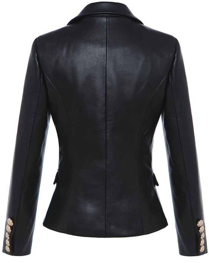 Tonia Leather Blazer