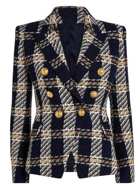 Heiley Plaid Runway Blazer