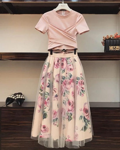 Monica T-Shirt & Skirt Set