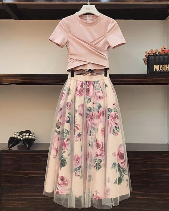 Monica T-Shirt & Skirt Set