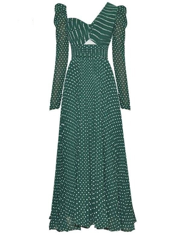 Zoria Runway Polka Dot Dress