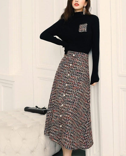 Betty Tweed Skirt & Top Set