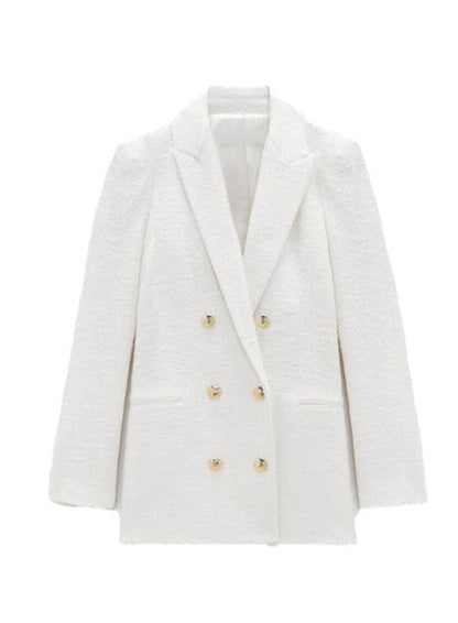 Noella White Tweed Blazer