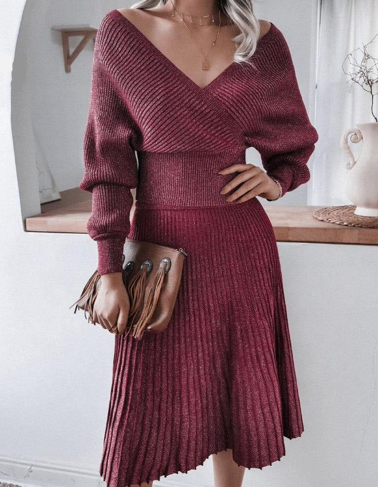 Violetta Knit Off-Shoulders Set
