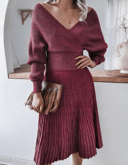 Violetta Knit Off-Shoulders Set