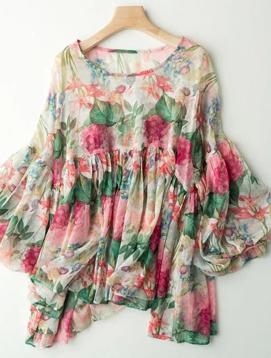 Aiya Floral Blouse /Plus Size/