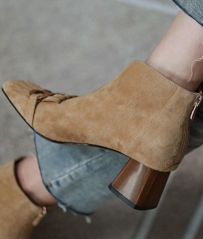 Mona Zipper Ankle Boots